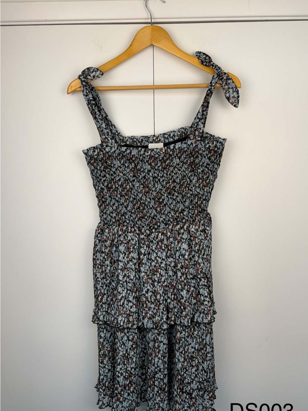 GANNI F9245 Pleated Georgette Floral Mini Dress EU 40 US 8 NWOT